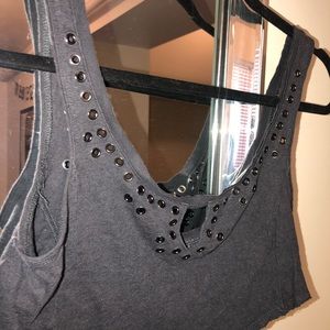 Urban Outfitters Pins & Needles Grey Crop Top